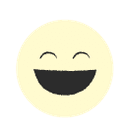 Eye closed smile icon